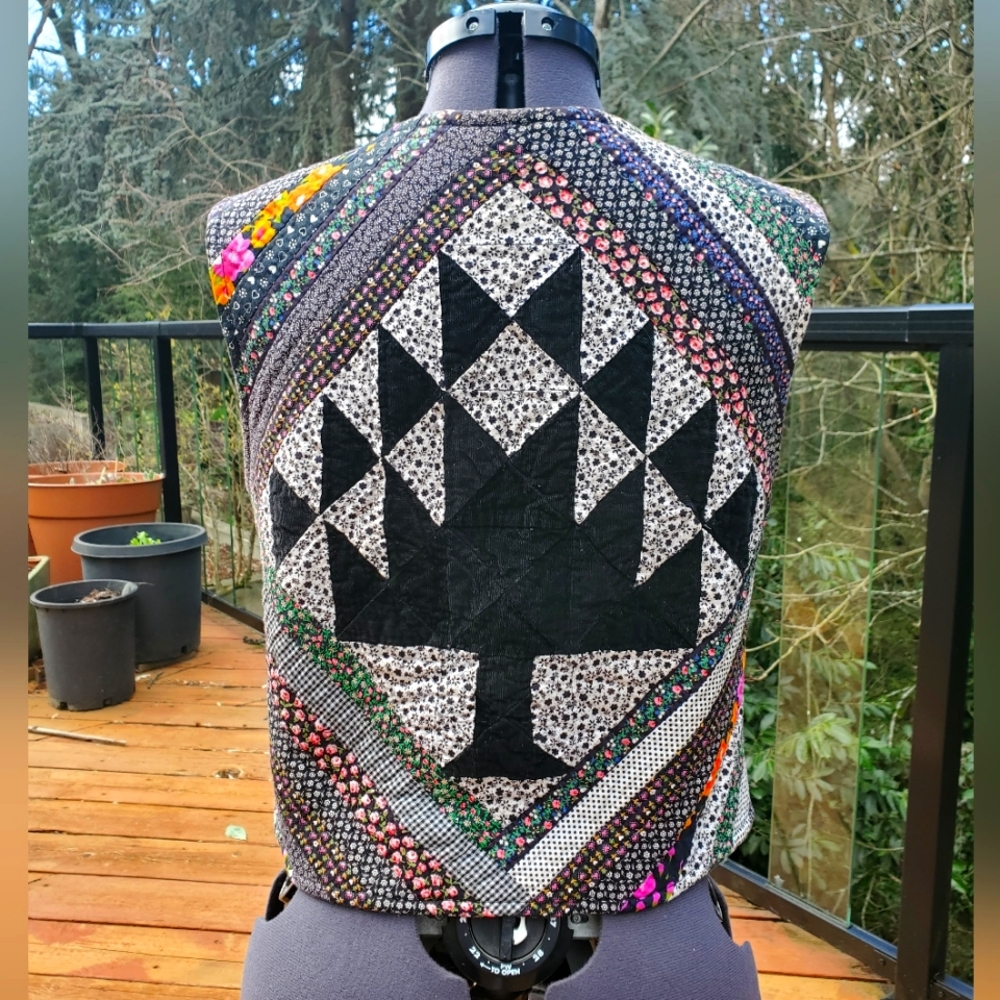 Vintage handmade Patchwork vest